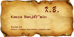 Kasza Benjámin névjegykártya