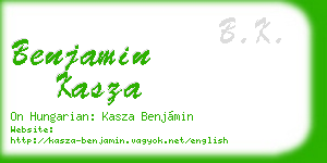 benjamin kasza business card