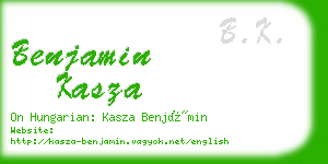 benjamin kasza business card